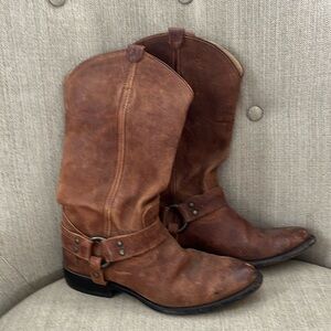 Frye Brown Heeled Boots